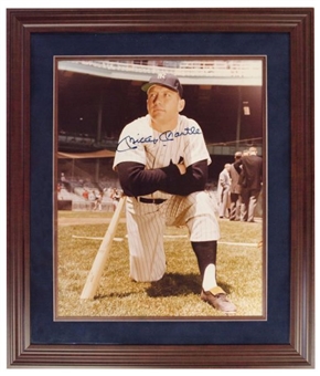 Mickey Mantle Framed 16x20 Autographed Photo